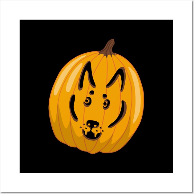 Dog-O-Lantern II Wall Art by illucalliart